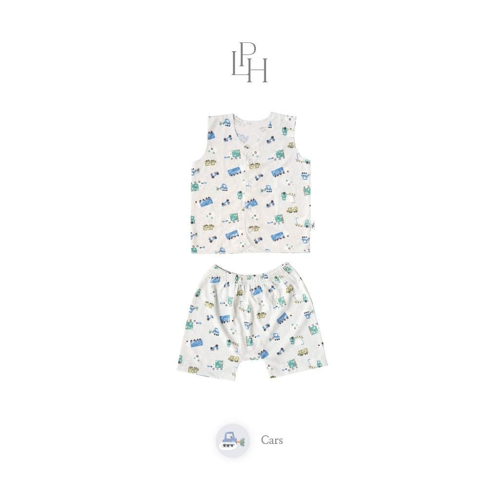Little Palmerhaus - Little Wear Button Sleeveless Set (Setelan Bayi Lengan Buntung) 31.0