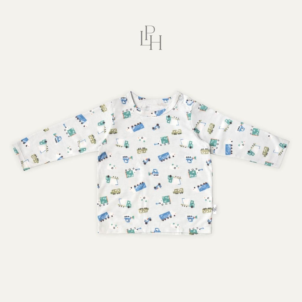 Little Palmerhaus - Little Wear Shoulder Button Long Set (Setelan Anak Lengan Panjang)