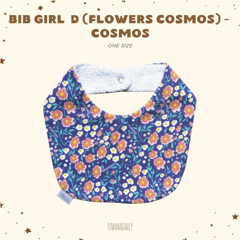 BOHOPANNA - PANNADAILY - BIB GIRL PRINT - FLOWERS COSMOS SERIES - Slabber Bayi