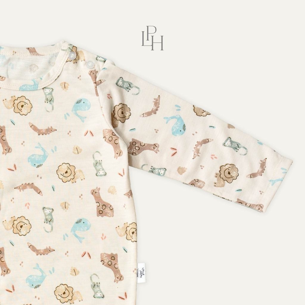 Little Palmerhaus - Little Wear Shoulder Button Long Set (Setelan Anak Lengan Panjang)