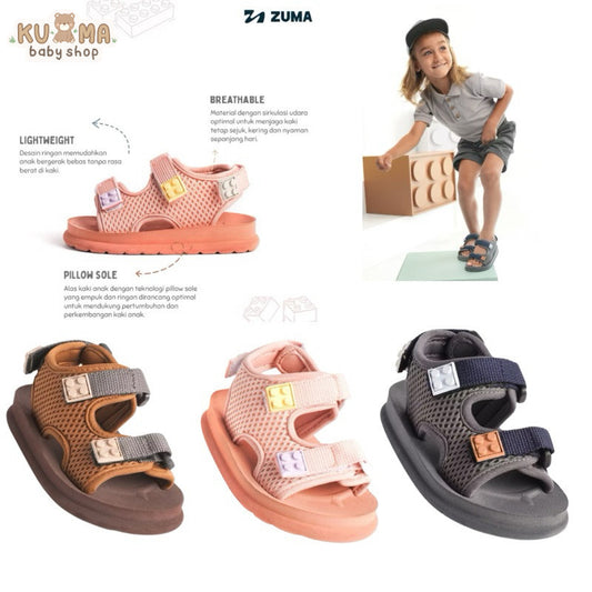 ZUMA BABY VELCRO BRICKS | SANDAL ANAK