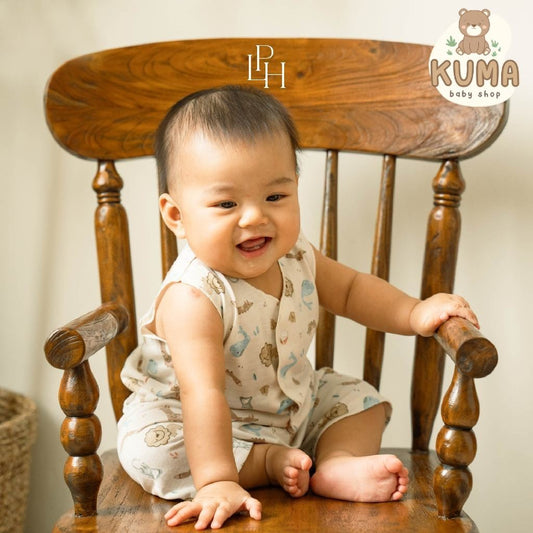 Little Palmerhaus - Little Wear Button Sleeveless Set (Setelan Bayi Lengan Buntung) 31.0