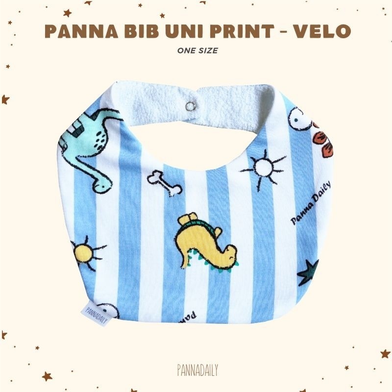 Bohopanna Pannadaily Bib Uni Print - Celemek Bayi Motif Dinosaurus (One Size)