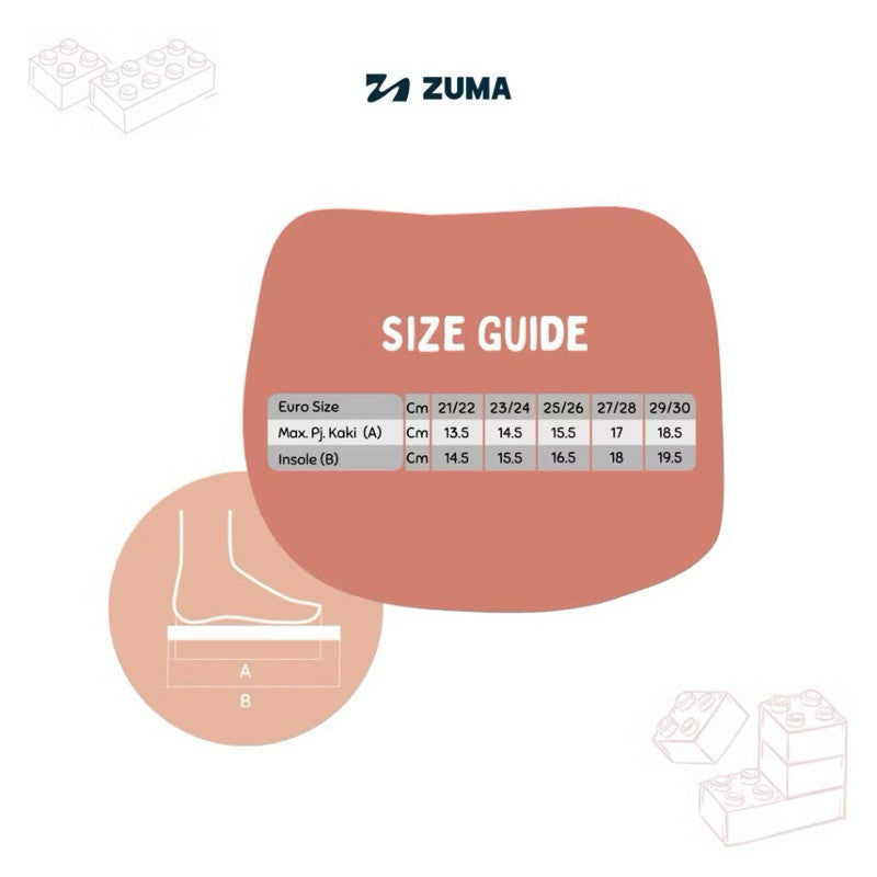 ZUMA BABY VELCRO BRICKS | SANDAL ANAK