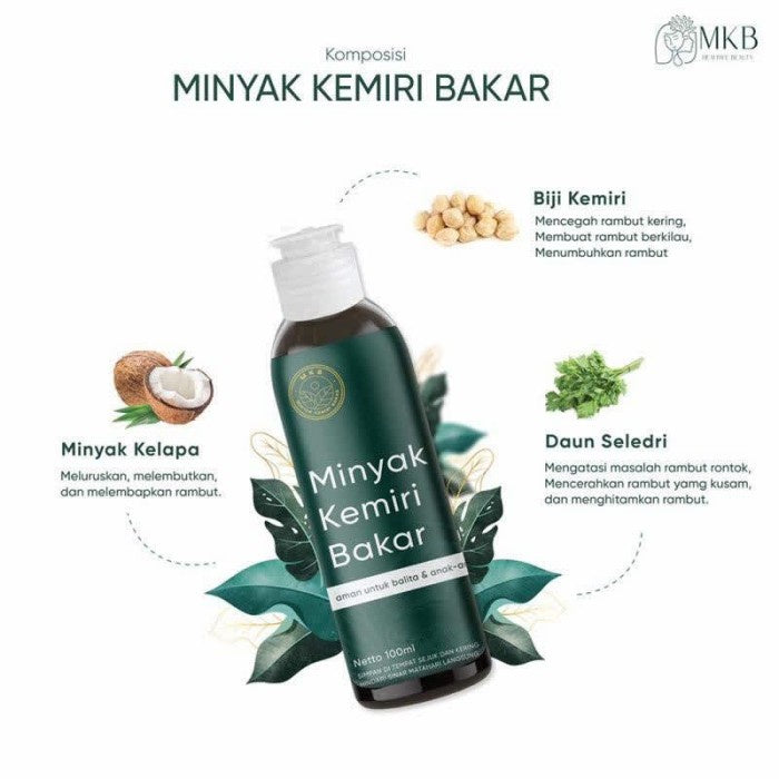 Minyak Kemiri Bakar 100% ORIGINAL Asli Bali (MKB) Penumbuh Rambut