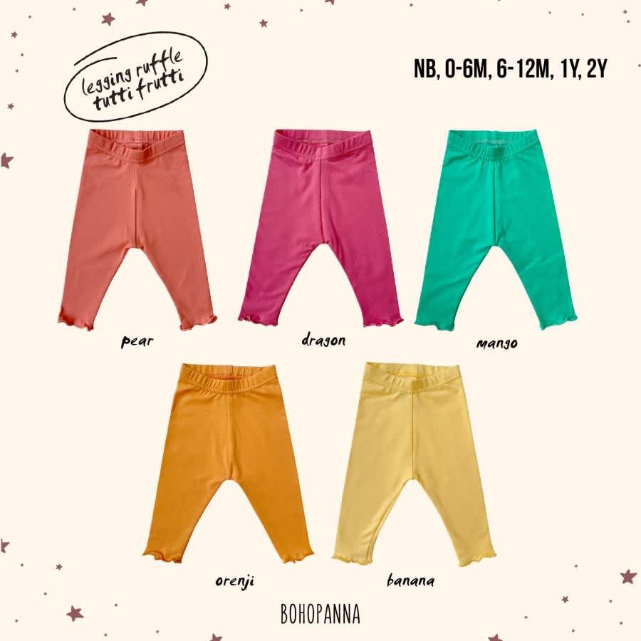 BOHOPANNA - LEGGING RUFFLE TUTTI FRUTTI - LEGGING ANAK