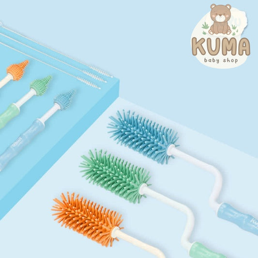 KURU Silicone Bottle Brush | Sikat Silikon Botol Nipple Dot