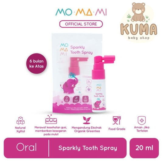 Momami Sparkly Tooth Spray 20ml - Semprotan Perawatan Gigi Anak