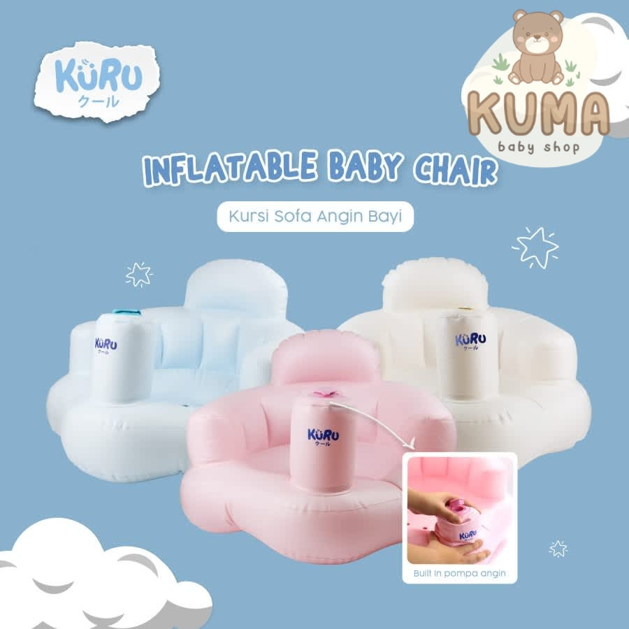 KURU BC01 Inflatable Baby Chair | Kursi Sofa Angin Bayi Tiup Pompa