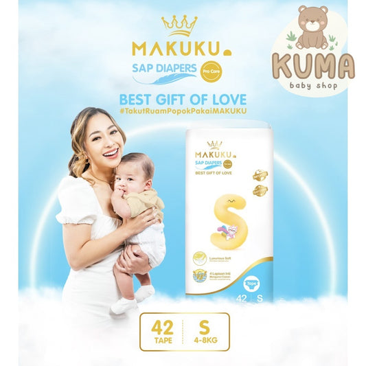 MAKUKU Air Diapers Premium Pro Care Tape S42 Popok Bayi SAP AntiGumpal