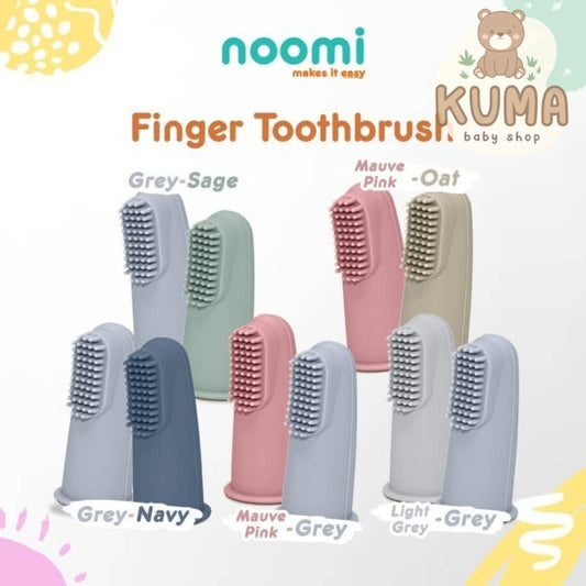 Noomi Silicone Finger Toothbrush with Case isi 2pcs