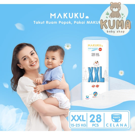 MAKUKU Air Diapers Slim Pants XXL28 Popok Celana SAP Anti Gumpal