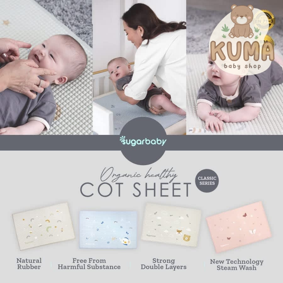 Sugar Baby Organic Healthy Cot Sheet /Perlak Karet Organik