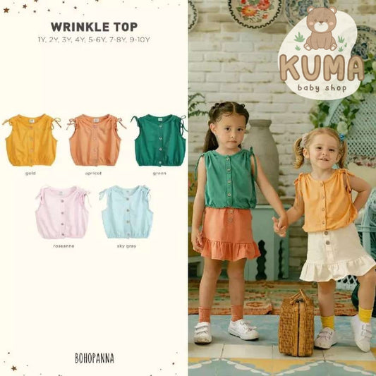 BOHOPANNA - WRINKLE TOP - Atasan anak