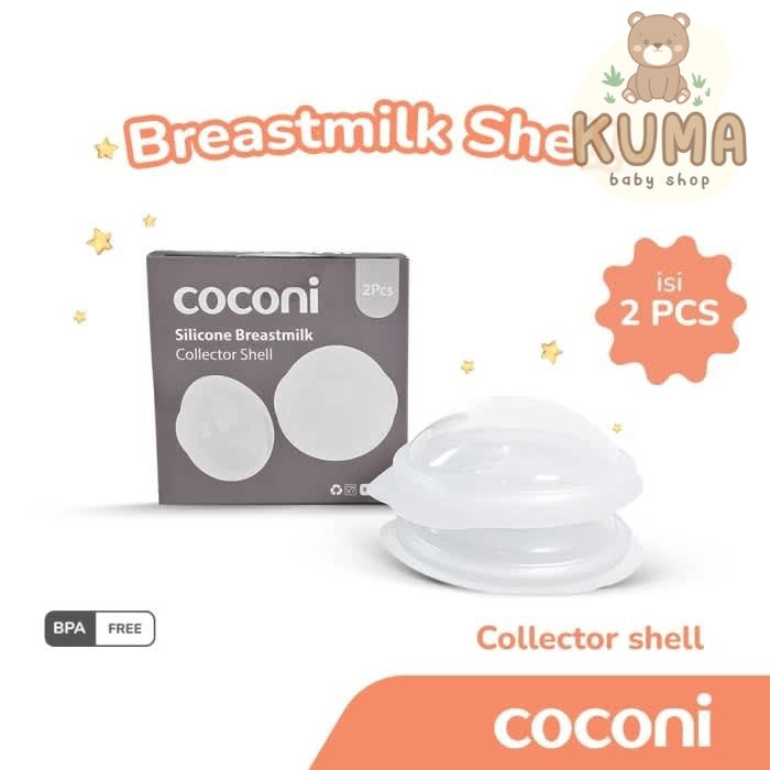 COCONI Breast Milk Collector Shell 2 Pcs | Penampung ASI Silikon 2 Pcs