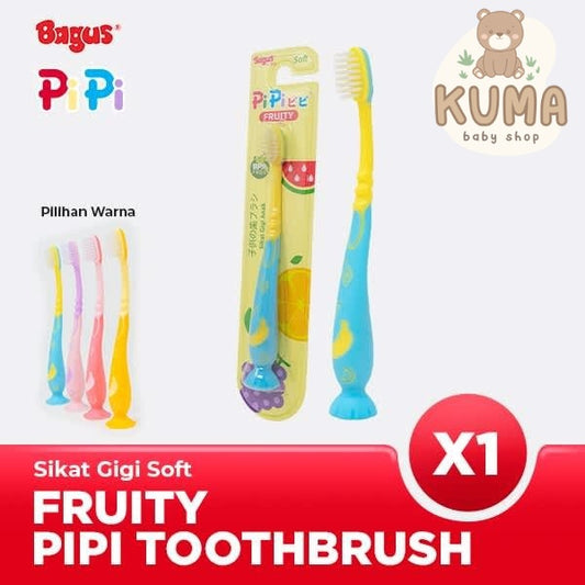 Bagus PiPi Fruity Kids Toothbrush Sikat Gigi Anak Lembut + Suction Cup