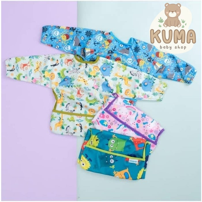 Paopao Long Sleeve Bib Celemek Baju Anak Bayi Makan