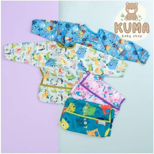 Paopao Long Sleeve Bib Celemek Baju Anak Bayi Makan
