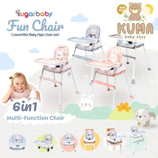 Sugar Baby Funchair fun chair 6in1 Convertible Kursi Makan Bayi