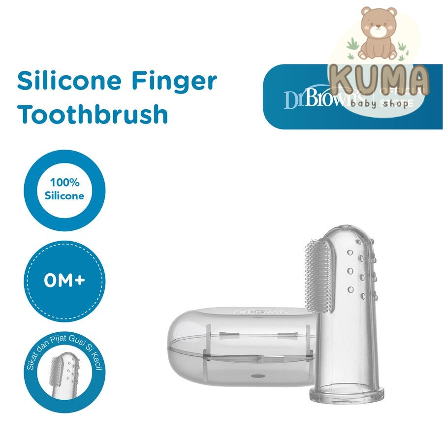 Dr.Brown's Silicone Finger Toothbrush with Case - Sikat Gigi Bayi