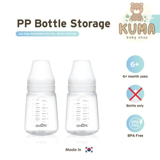 Botol Susu Spectra PP Storage 160ml (Tanpa Dot) isi 2 pc Wide Neck