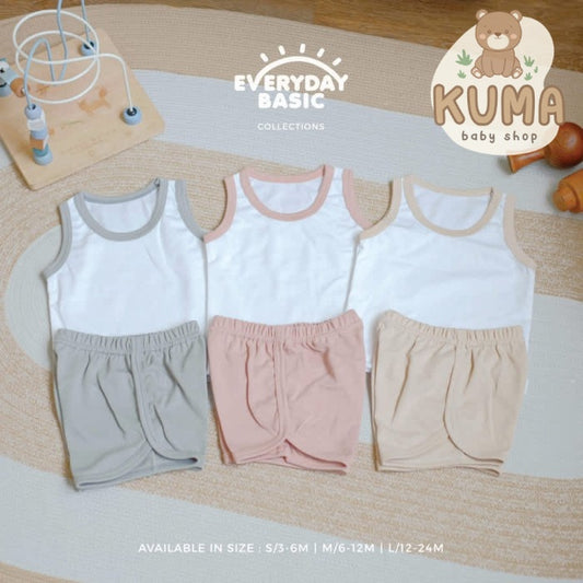 KIKI PUP - GAELSON Singlet Set - Setelan anak polos/celana sport