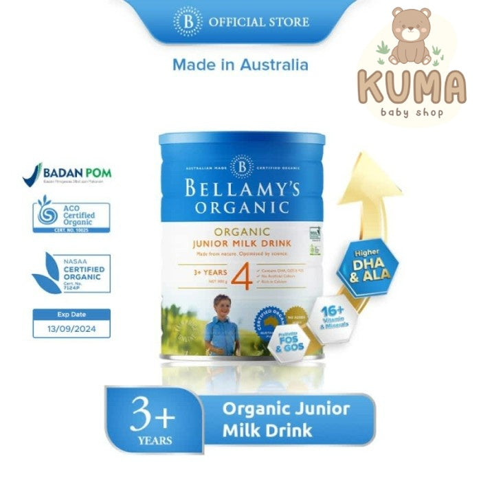 BELLAMYS SUSU ANAK ORGANIK STEP 4 DIATAS 3 TAHUN SUSU FORMULA 900 G