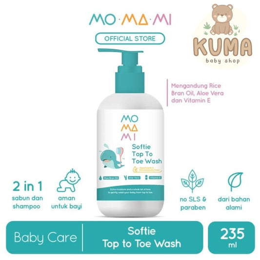 Momami Softie Top to Toe Wash 235ml 2in1 Shampoo Sabun Bayi
