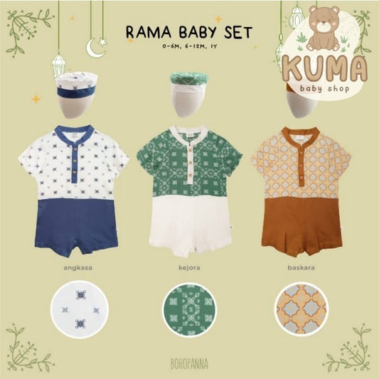 BOHOPANNA - RAYA COLLECTION - RAMA BABY SET Baju Lebaran Bayi Laki