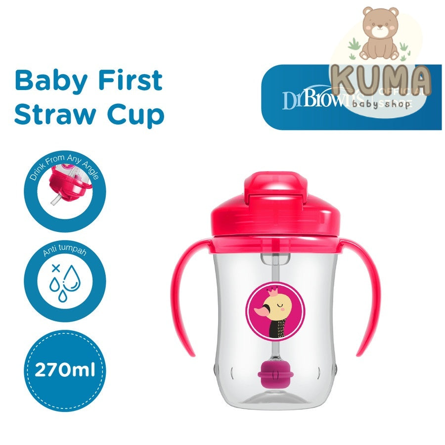 Dr.Brown's Baby First Straw Cup / cups anak / Botol Minum Anak 9oz