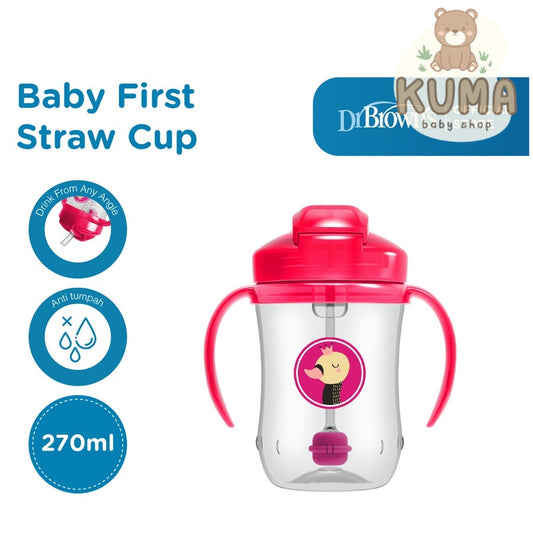 Dr.Brown's Baby First Straw Cup / cups anak / Botol Minum Anak 9oz