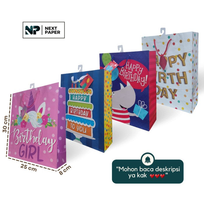 Paper Bag Ulangtahun Happy Birthday | Tas Kertas Ulangtahun Souvenir B