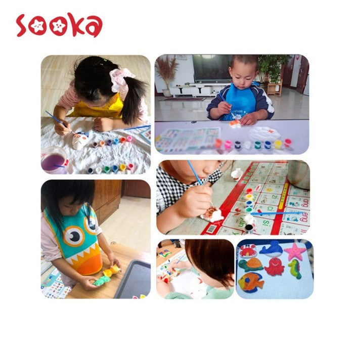 Sooka Mainan DIY Prakarya Stone Painting Mewarnai 3D Paint Gypsum 1015