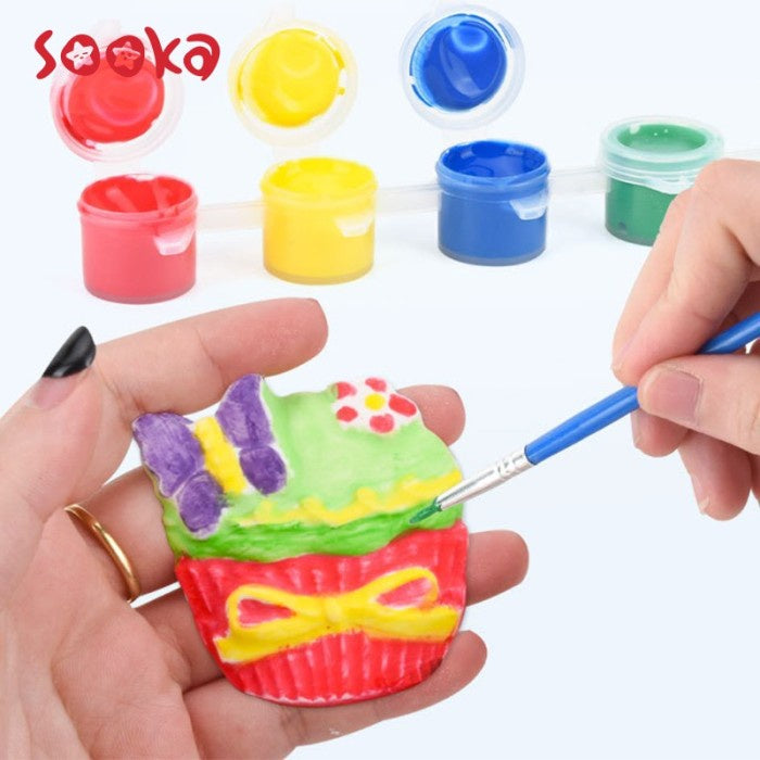 Sooka Mainan DIY Prakarya Stone Painting Mewarnai 3D Paint Gypsum 1015