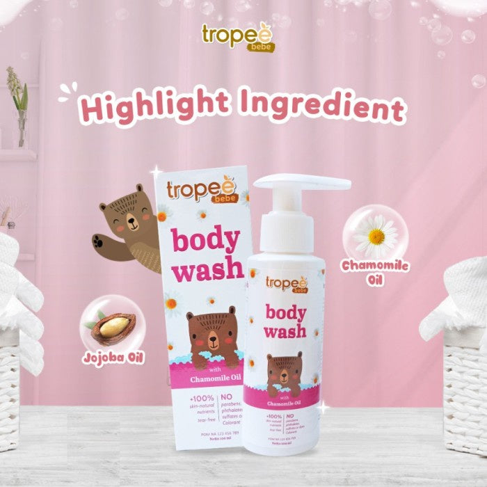 Tropee Bebe - Chamomile Body Wash (Sabun Mandi Anak) 100ml