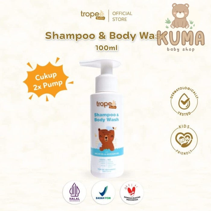 Tropee Bebe - Shampoo & Body Wash (Shampo & Sabun Mandi Anak) 100ml
