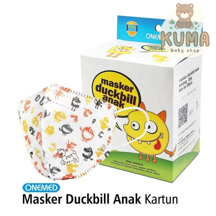 Masker Duckbill Anak ONEMED Earloop 3ply 25pcs