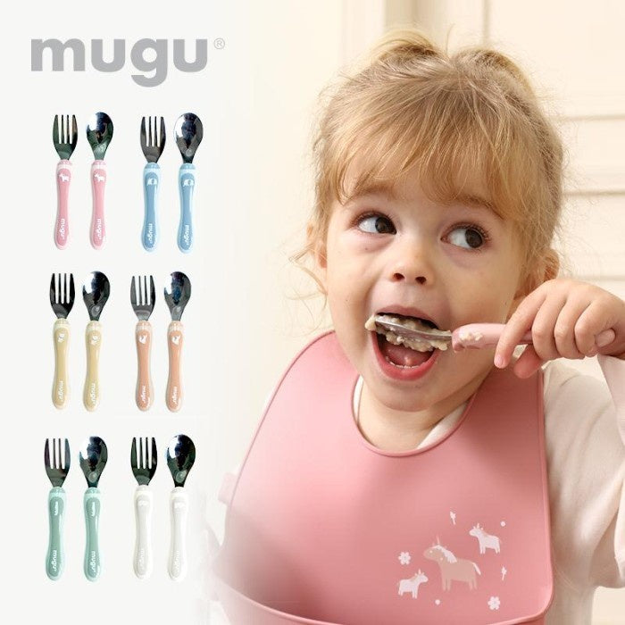 Mugu Toddler Spoon & Fork - Sendok & Garpu Makan Bayi