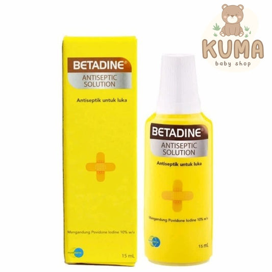 Betadine Antiseptic 15ml Obat merah , Obat Luka - Betadine, salep luka