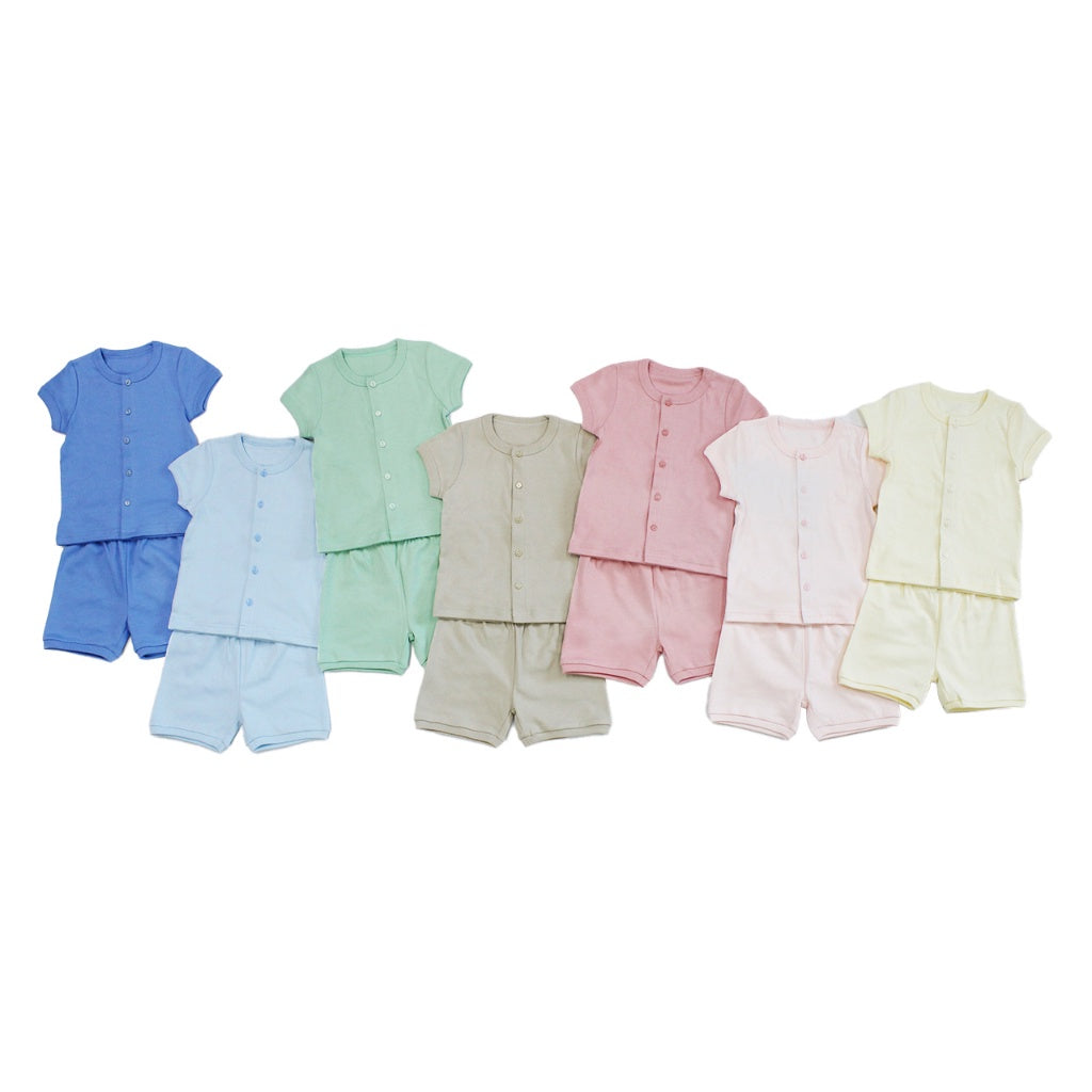 Setelan Pendek Baju Bayi / I Am Cotton Short Basic Set Pastel Series