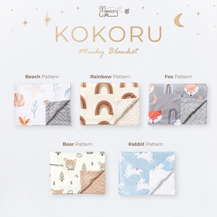 Memorylife Essentials-Kokoru Zoo Minky Blanket| Premium Minky Blanket