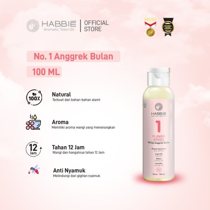 Habbie Aromatic Minyak Telon Oil Flower Series 100ml