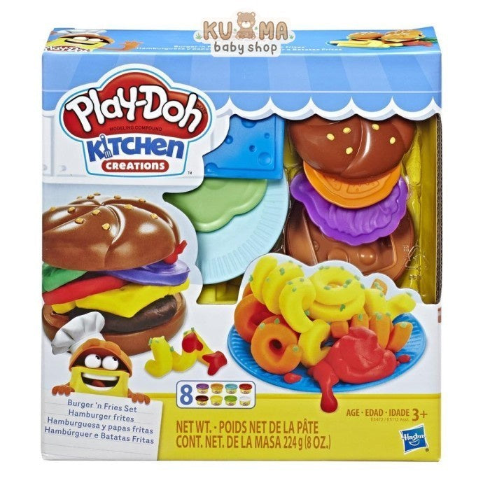 PlayDoh Kitchen Creations Silly Snacks Burger and Fries Set