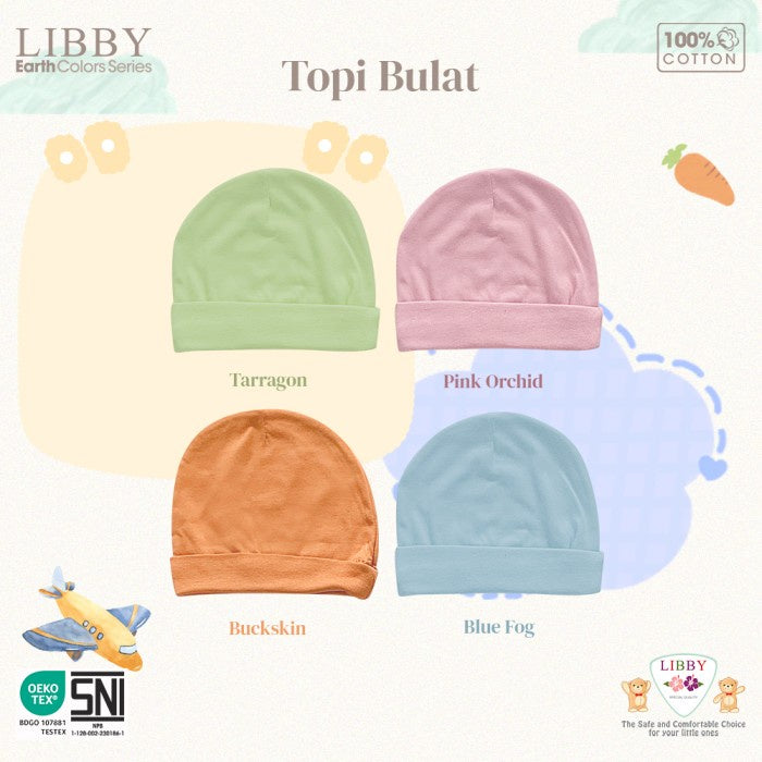 LIBBY Earth Topi Bulat Comfy Set (1 pcs/pack) Topi Bayi