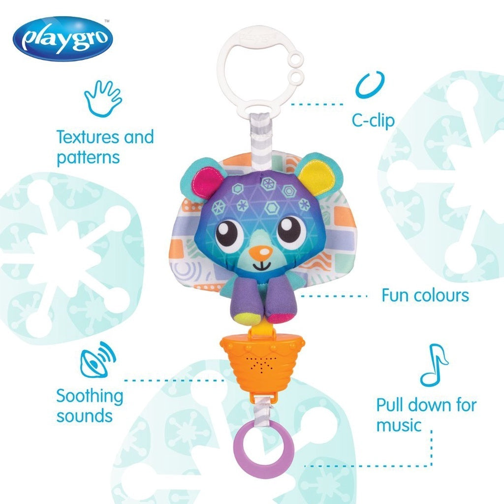 Playgro Pp Musical Pullstring Bear - Mainan Stroller Anak