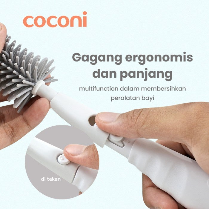 COCONI Quick Cleaning Silicone Bottle Brush | Sikat Pembersih Botol