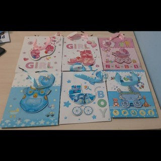 Paper Bag/ Goodie Bag/Hand Bag Kertas / Tas Serbaguna 3D Glitter Baby