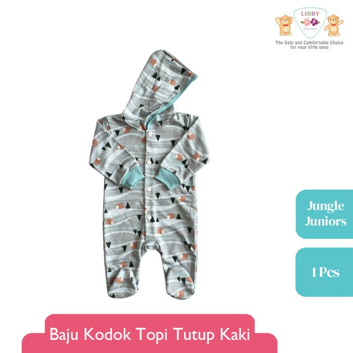 LIBBY Jungle Juniors Baju Kodok Panjang Tutup Kaki Pakai Topi (1pcs)