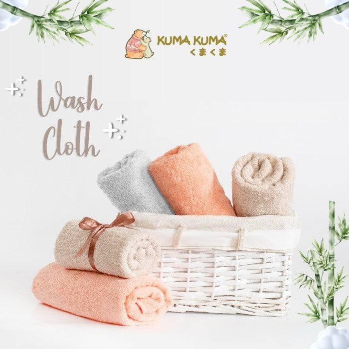 Washcloth by Kuma Kuma Handuk Mandi Bayi Kecil 4pcs