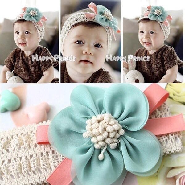 1 Pcs Headband Impor Bandana Big Flower Manis 0-6 Bulan HIGH QUALITY